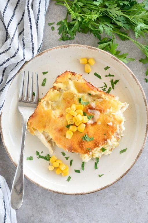 Herb-Infused Corn and Chicken Casserole