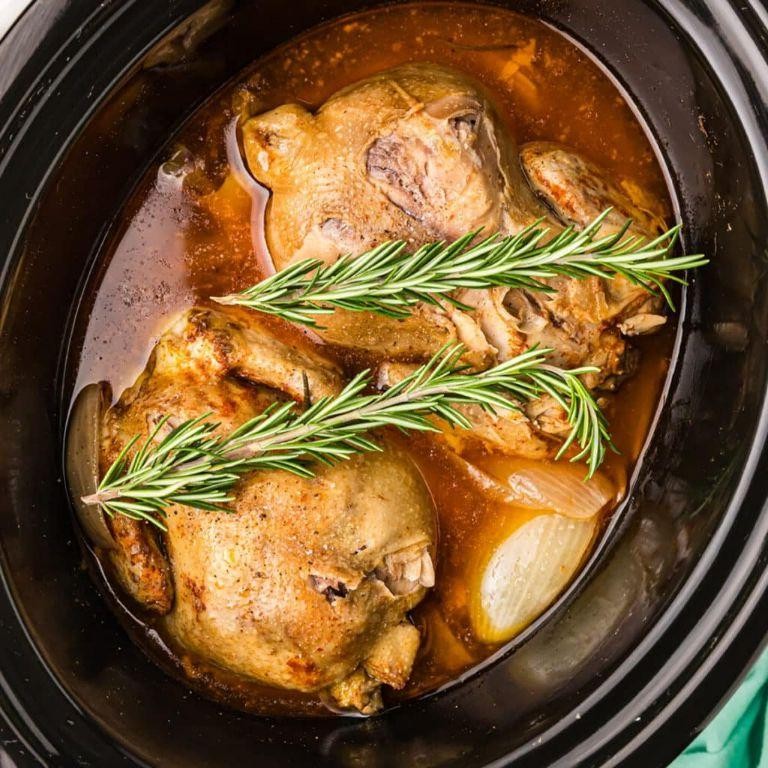 Herb-Infused Crock Pot Cornish Game Hens