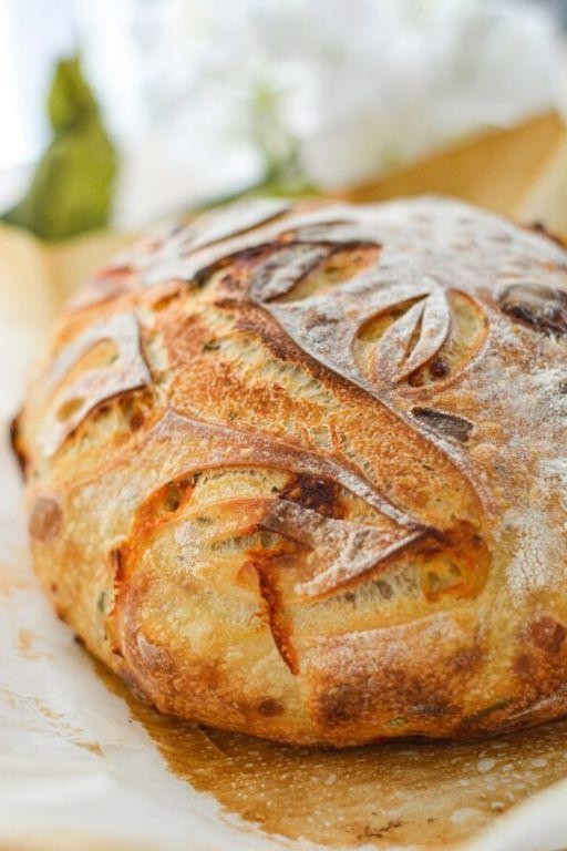 Herb-Infused Low Salt Sourdough