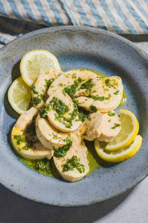 Herb-Infused Poached Chicken Breast