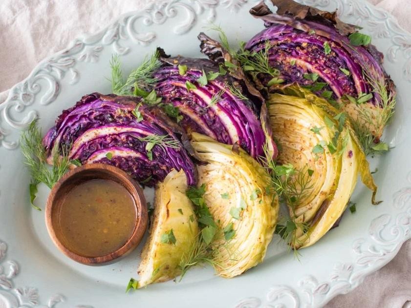Herb-Infused Roasted Cabbage
