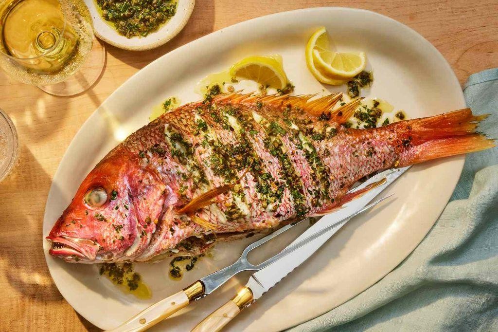 Herb-Marinated Grilled Red Snapper