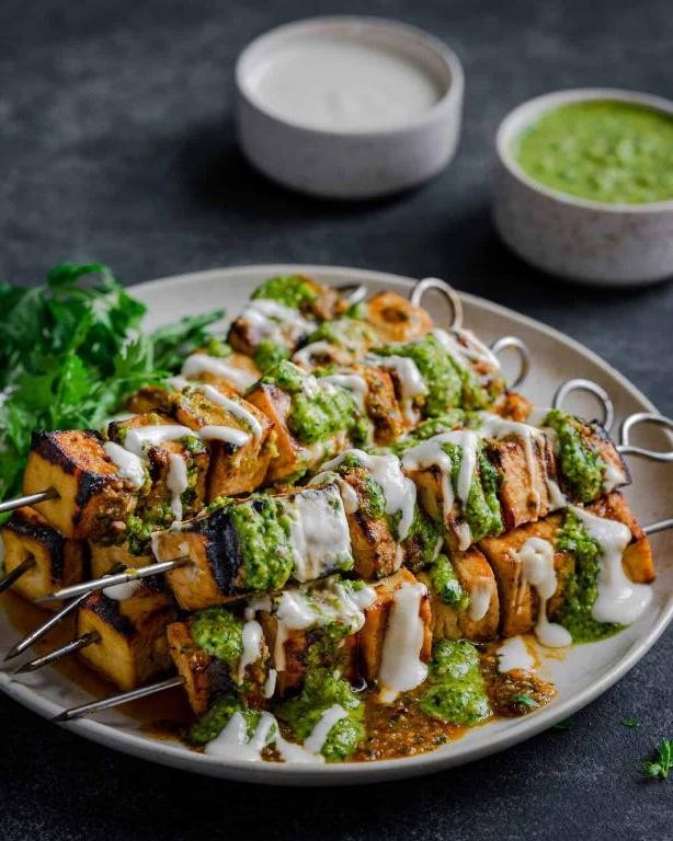 Herb-Marinated Grilled Tofu Skewers