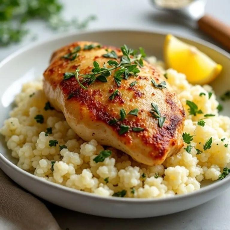 Herb-Roasted Chicken with Cauliflower Rice