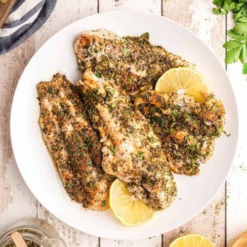 Herb-Stuffed Whole Catfish Bake