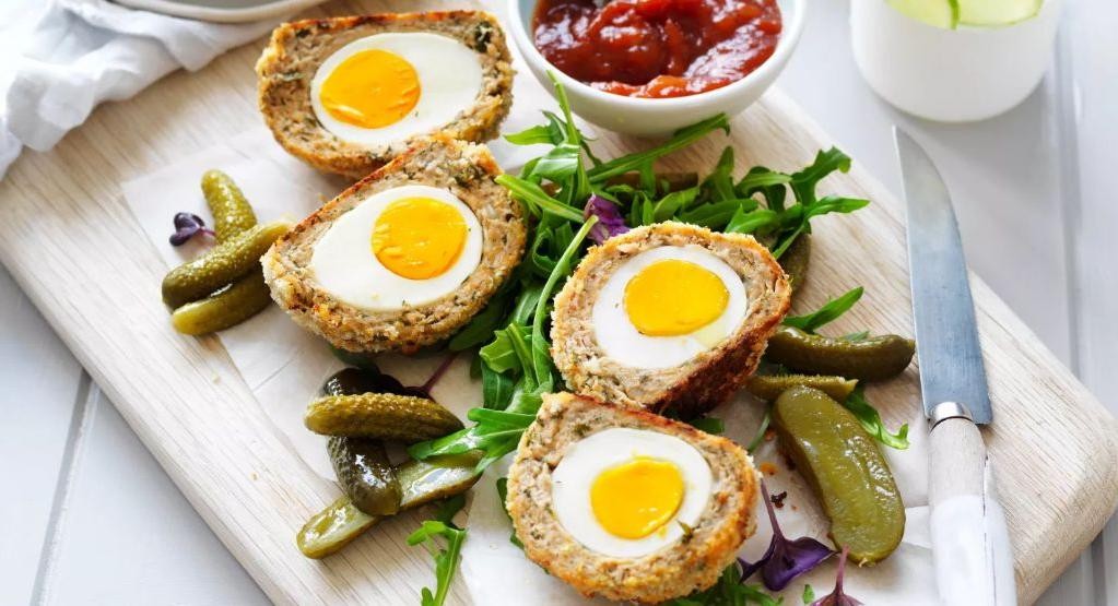 Herbed Chicken Scotch Eggs