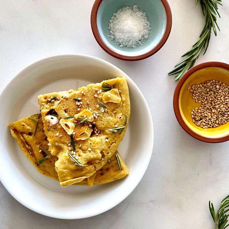 Herbed Chickpea Flatbread