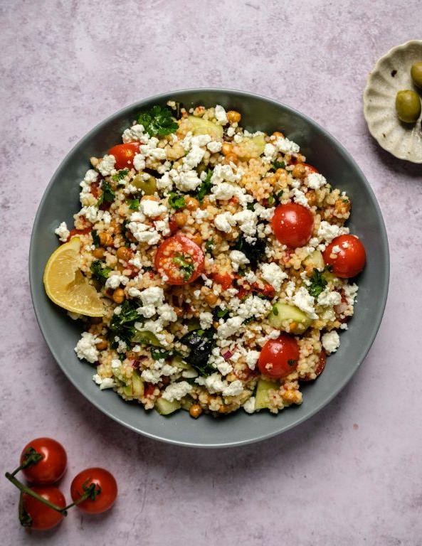Herbed Couscous with Roasted Chickpeas