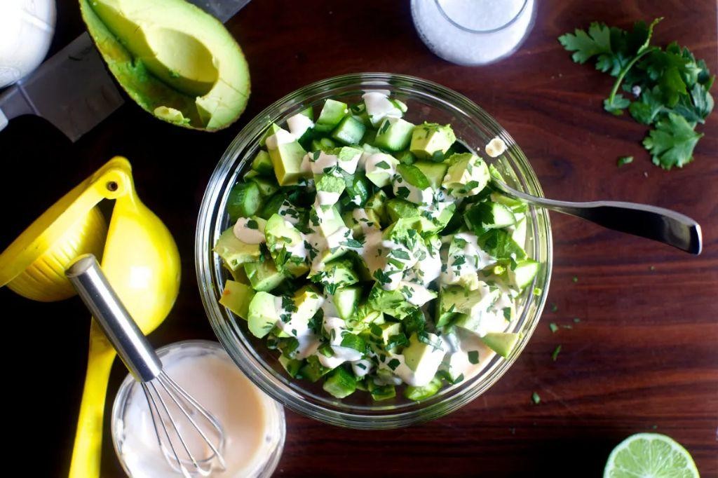 Herbed Cucumber and Avocado Mayo Delight