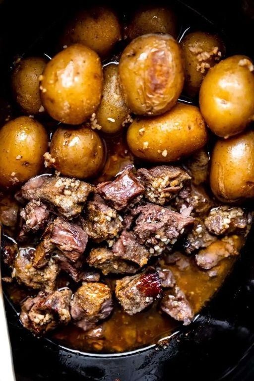 Herbed Garlic Butter Slow Cooker Steak