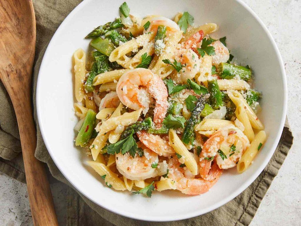 Herbed Shrimp and Asparagus Penne