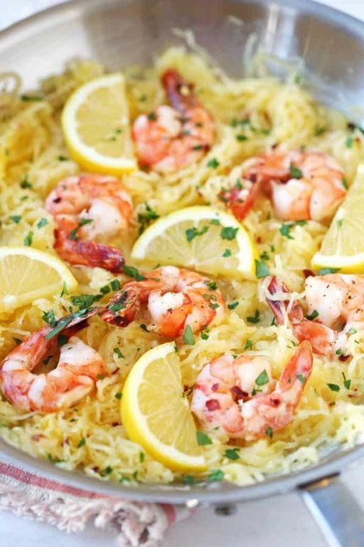 Herbed Spaghetti Squash with Shrimp
