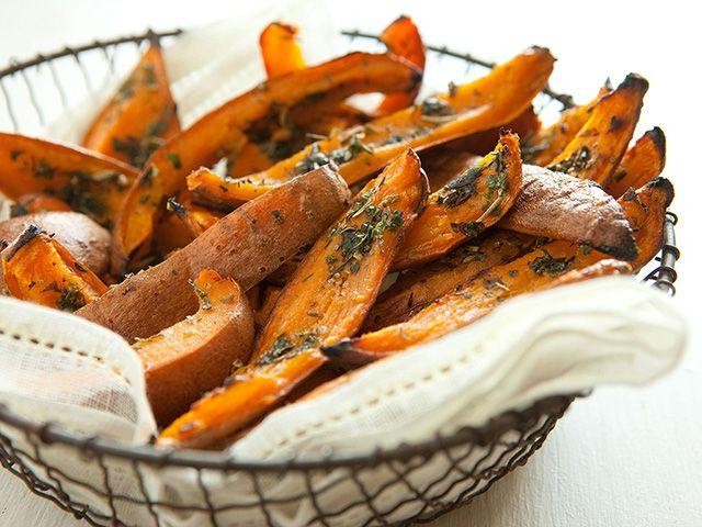 Herbed Sweet Potato Wedges