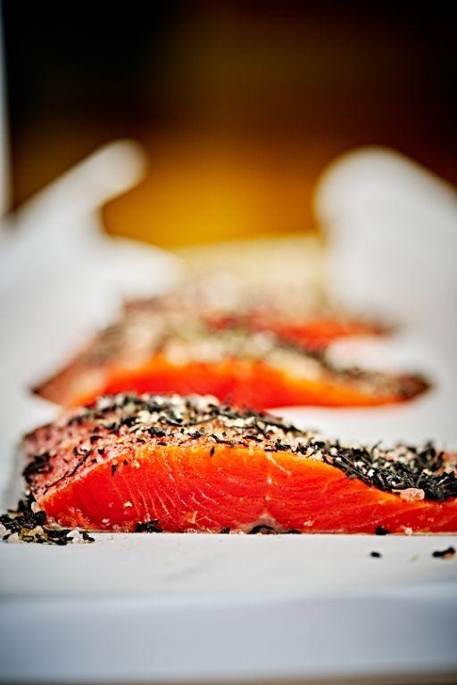 Herbed Tea Infused Salmon Brine