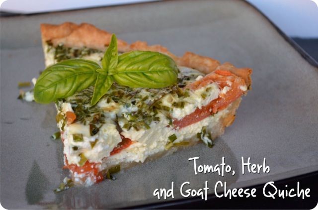 Herbed Tomato and Goat Cheese Cottage Cheese Quiche