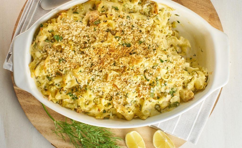 Herbed Tuna Noodle Casserole with Parmesan