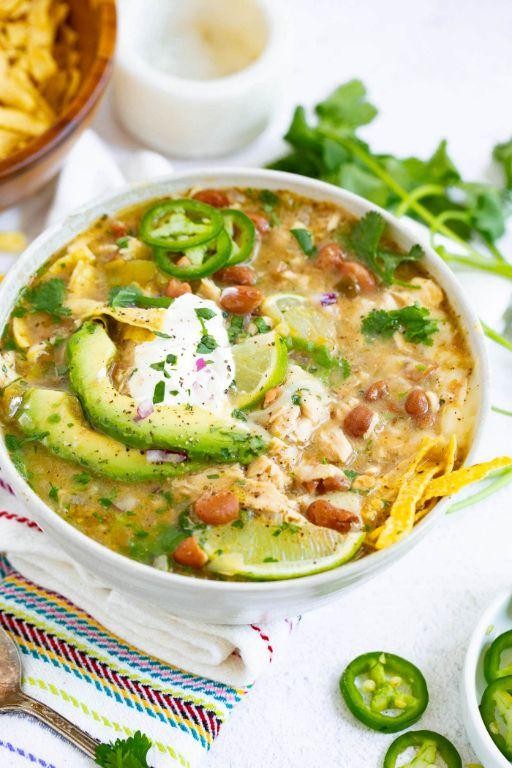 Herbed White Chicken Chili with Basil