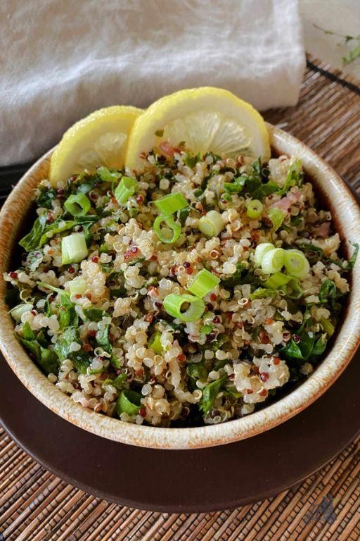 Herbed Zucchini Balls with Quinoa and Spinach