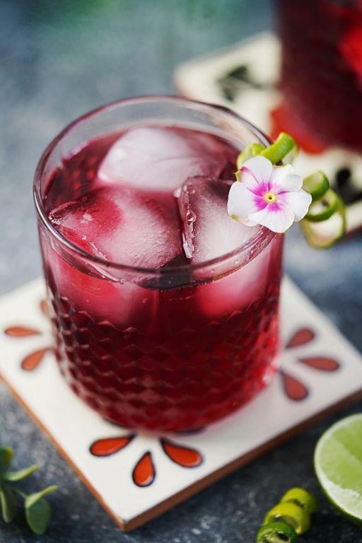 Hibiscus Margarita with Floral Infusion