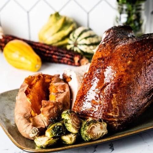 Hickory-Smoked Turkey with Honey Glaze