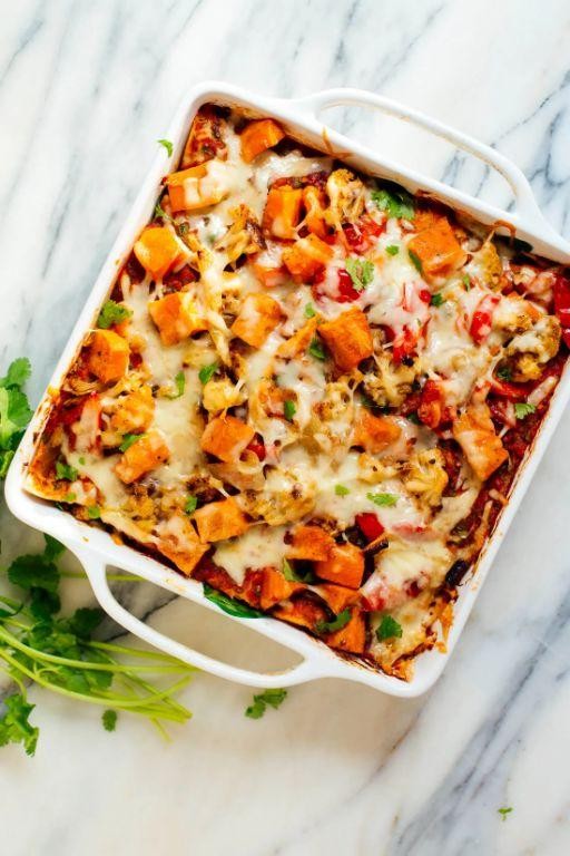 High-Protein Vegetarian Mexican Casserole