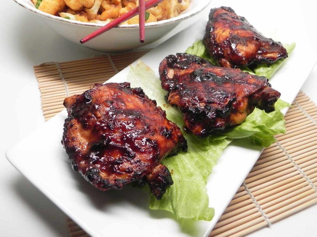 Hoisin Glazed Chicken Thighs