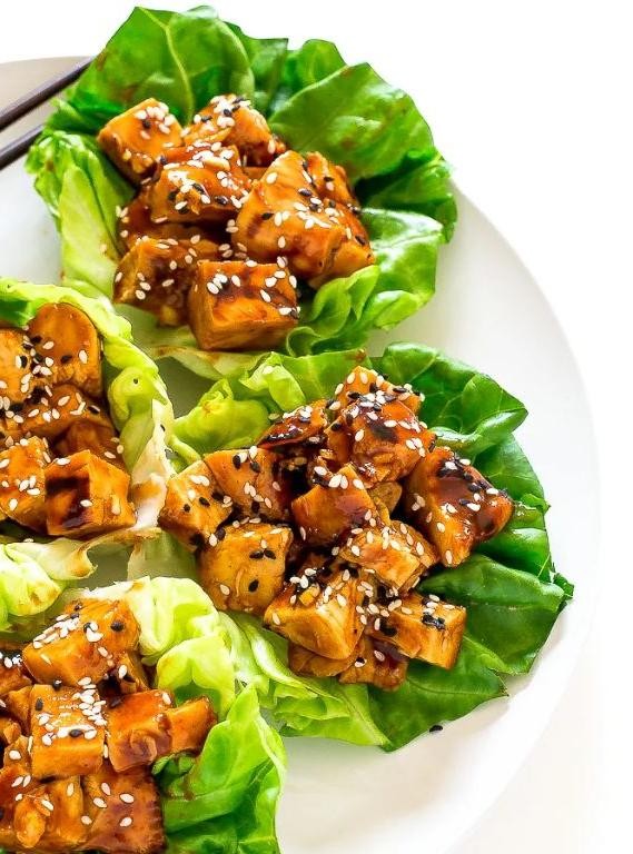 Hoisin Marinated Chicken Tenderloin Wraps