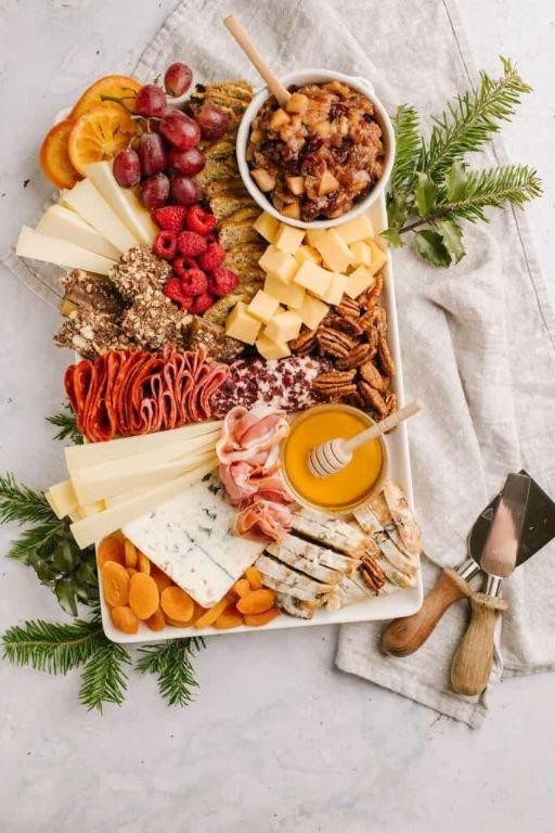 Holiday Cheese Board with Homemade Chutney