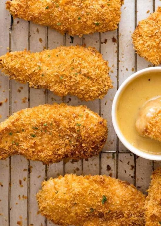 Homemade Bread Crumb Coated Chicken