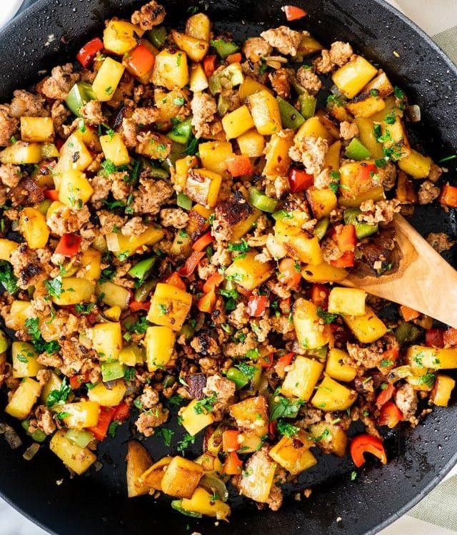 Homemade Summer Sausage and Potato Hash