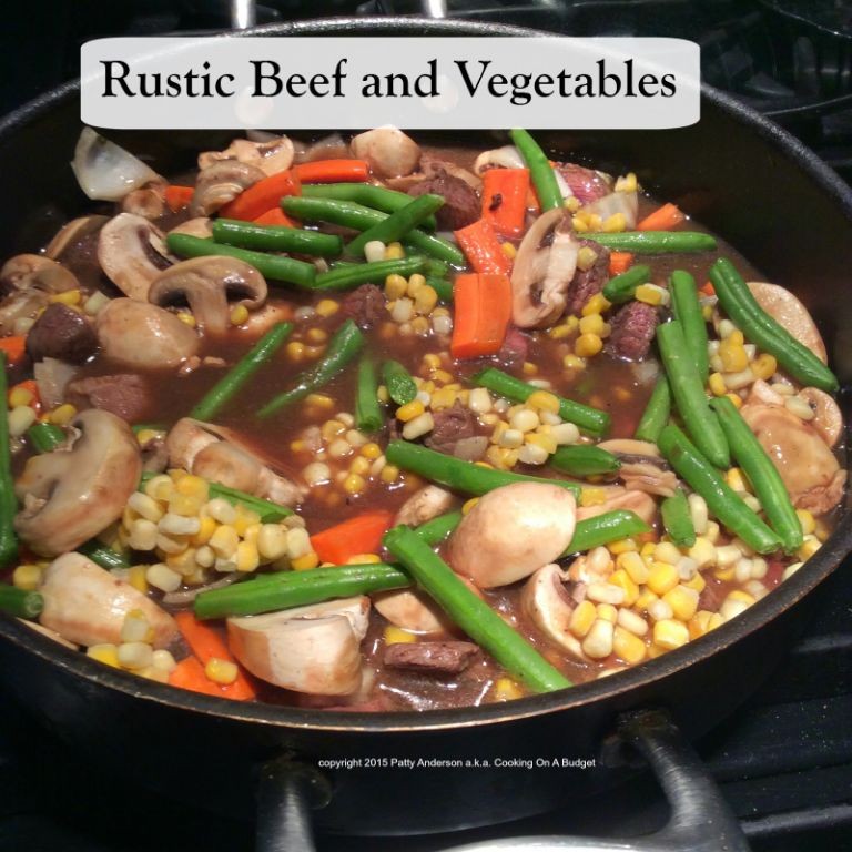 Homestyle Arm Steak with Rustic Vegetables