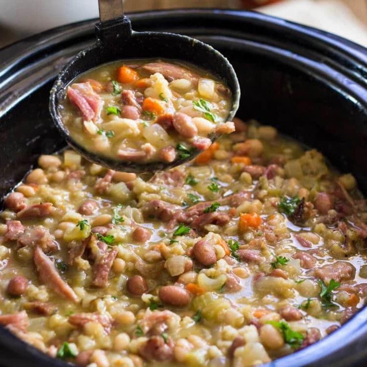 Hominy and Ham Bean Soup