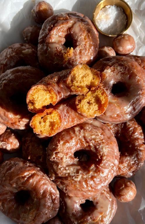 Honey Almond Potato Doughnuts