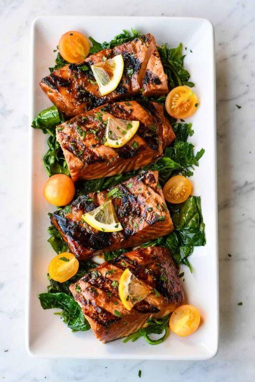 Honey Basil Glazed Salmon
