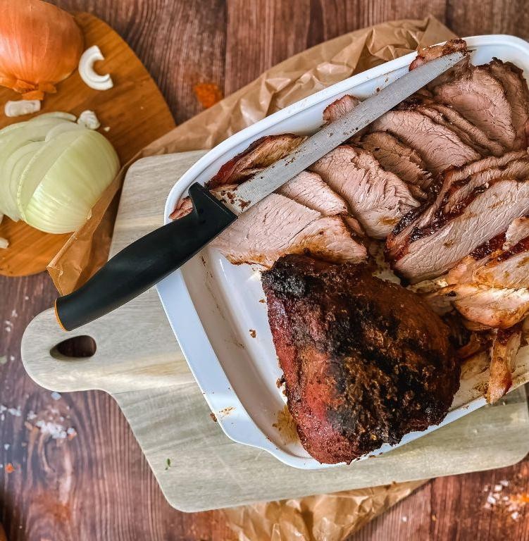 Honey Bourbon Smoked Pork Shoulder