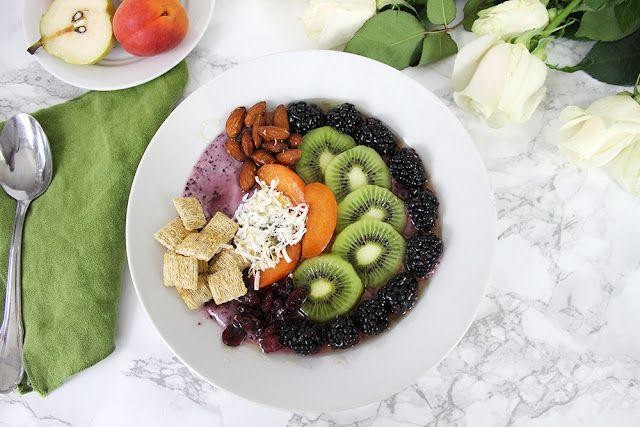 Honey Drizzled Acai Bowl with Pecans