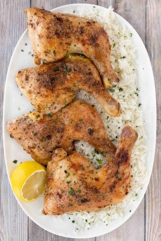 Honey Garlic Baked Chicken Leg Quarters