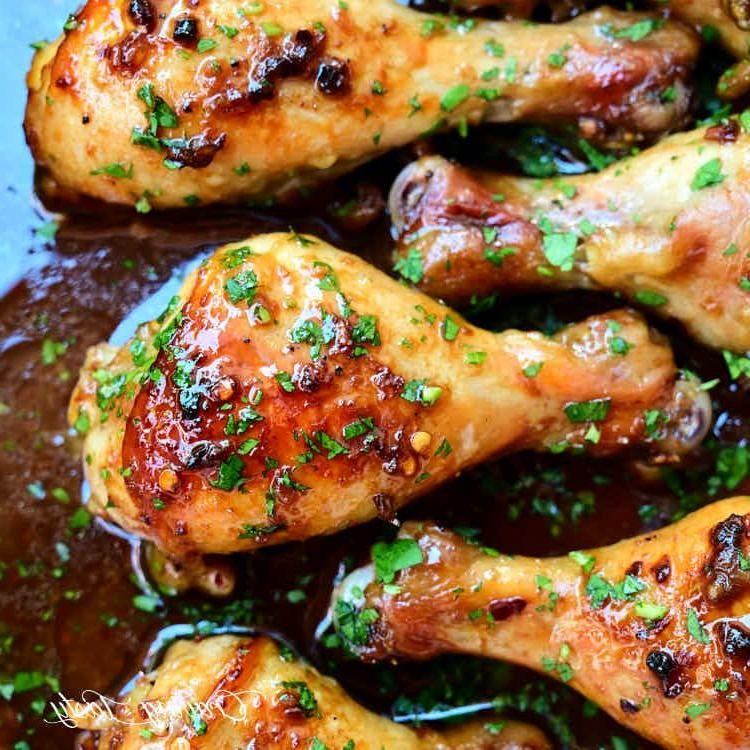 Honey Garlic Baked Chicken Legs