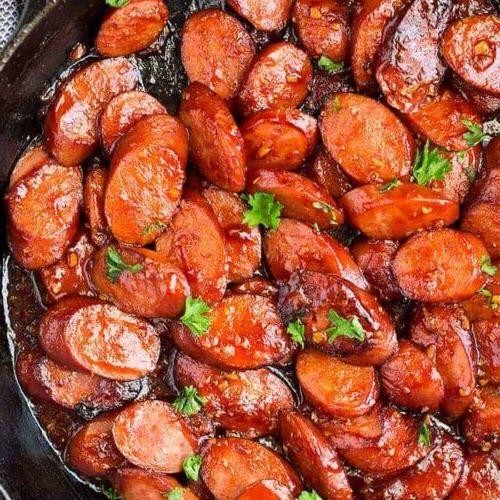 Honey Garlic Glazed Kielbasa Bites