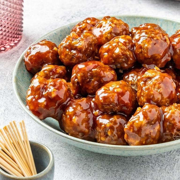 Honey Garlic Glazed Meatballs