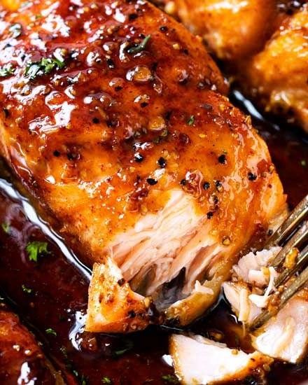 Honey Garlic Glazed Salmon Skillet