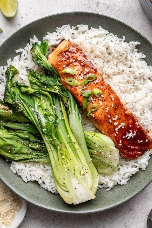 Honey Garlic Grilled Salmon with Summer Vegetables