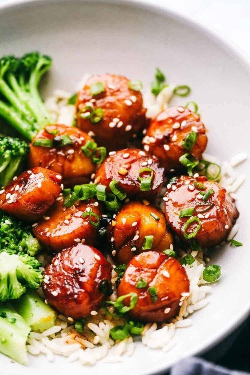 Honey Garlic Sauteed Scallops