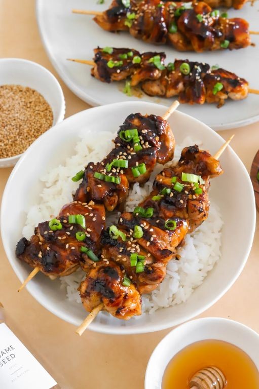 Honey Garlic Tenderloin Tips Skewers