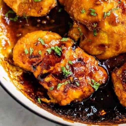 Honey Garlic Turmeric Chicken Thighs