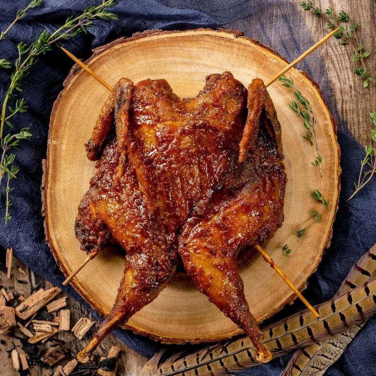 Honey Glazed Pheasant with Thyme and Rosemary