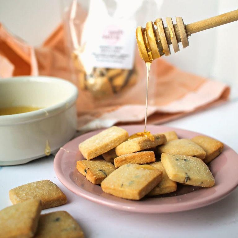 Honey Lavender Caramel Shortbread