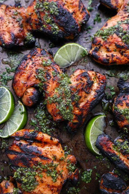 Honey Lime Grilled Chicken Thighs
