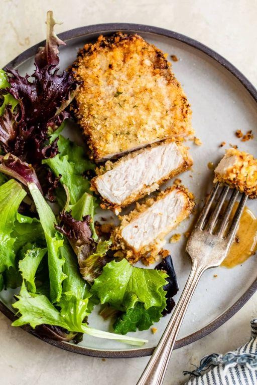 Honey Mustard Air Fryer Pork Chops