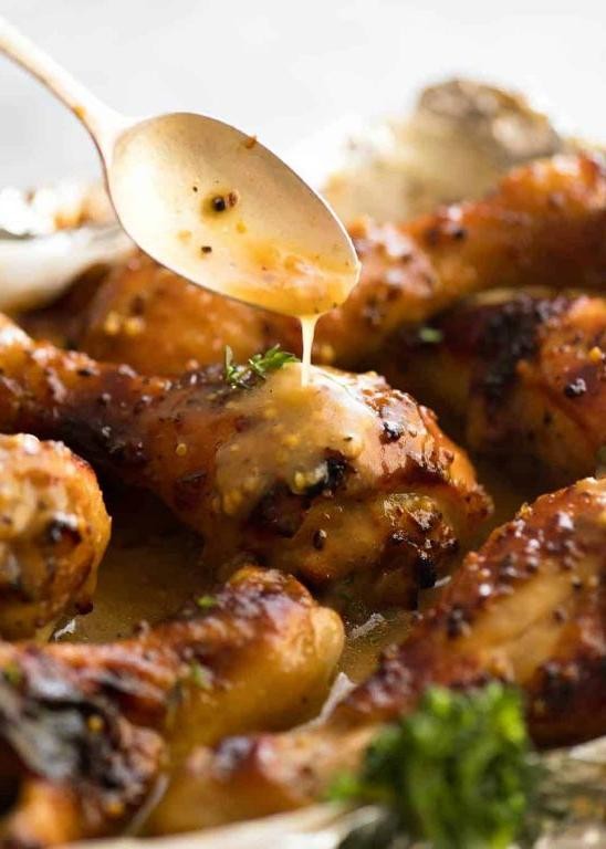Honey Mustard Baked Drumsticks